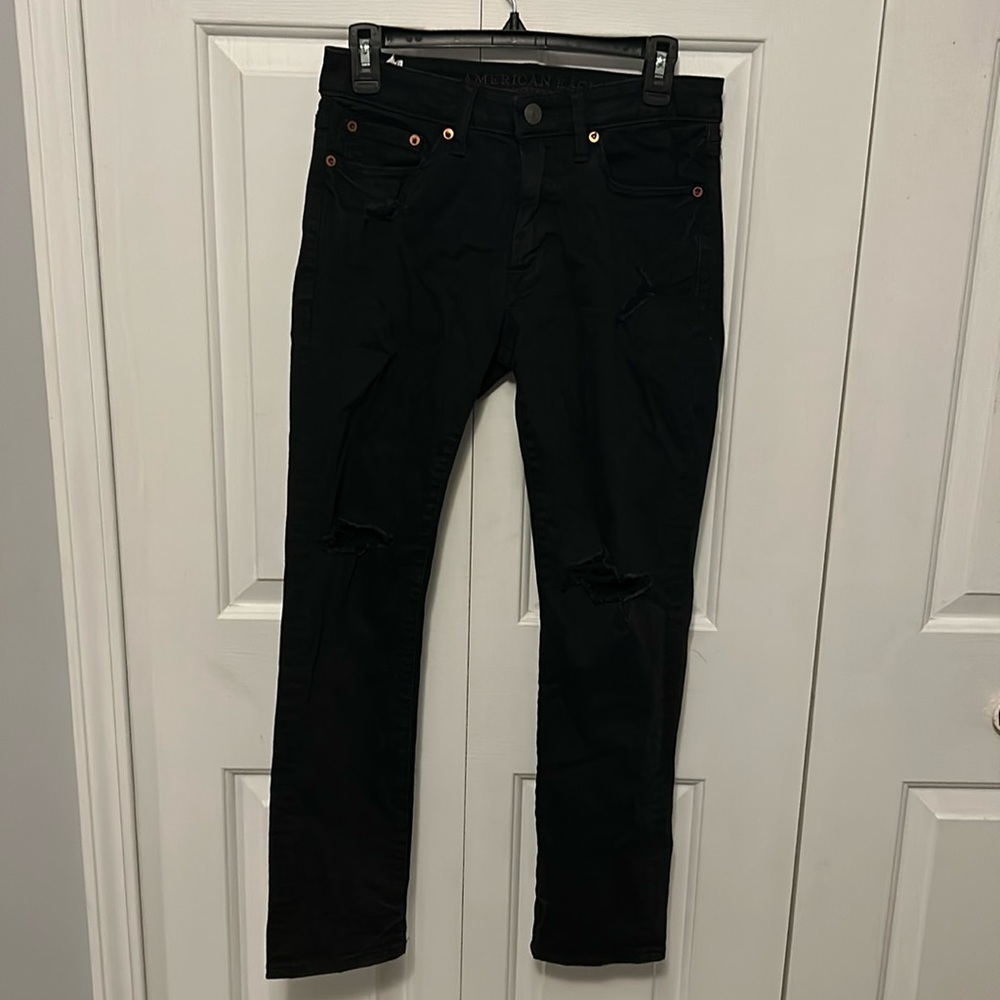 American Eagle Next Level Flex sz 28 x 28 Black slim jeans GUC B1313